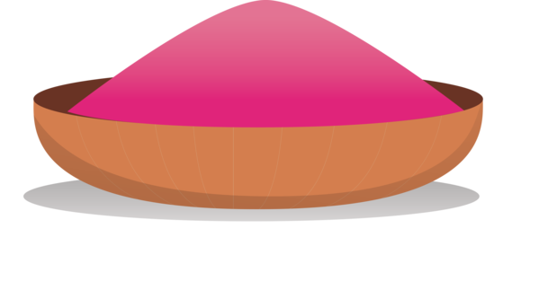 Transparent Holi Pink Magenta Cone for Happy Holi for Holi