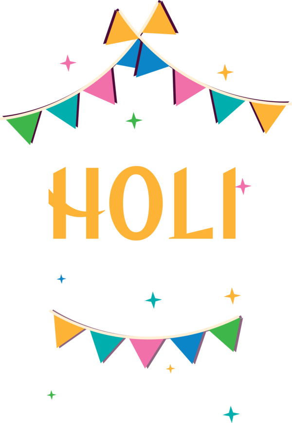 Transparent Holi Text Line Font for Happy Holi for Holi