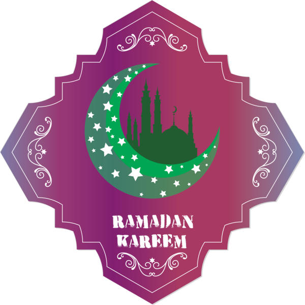 Transparent Ramadan Logo Font Emblem for EID Ramadan for Ramadan