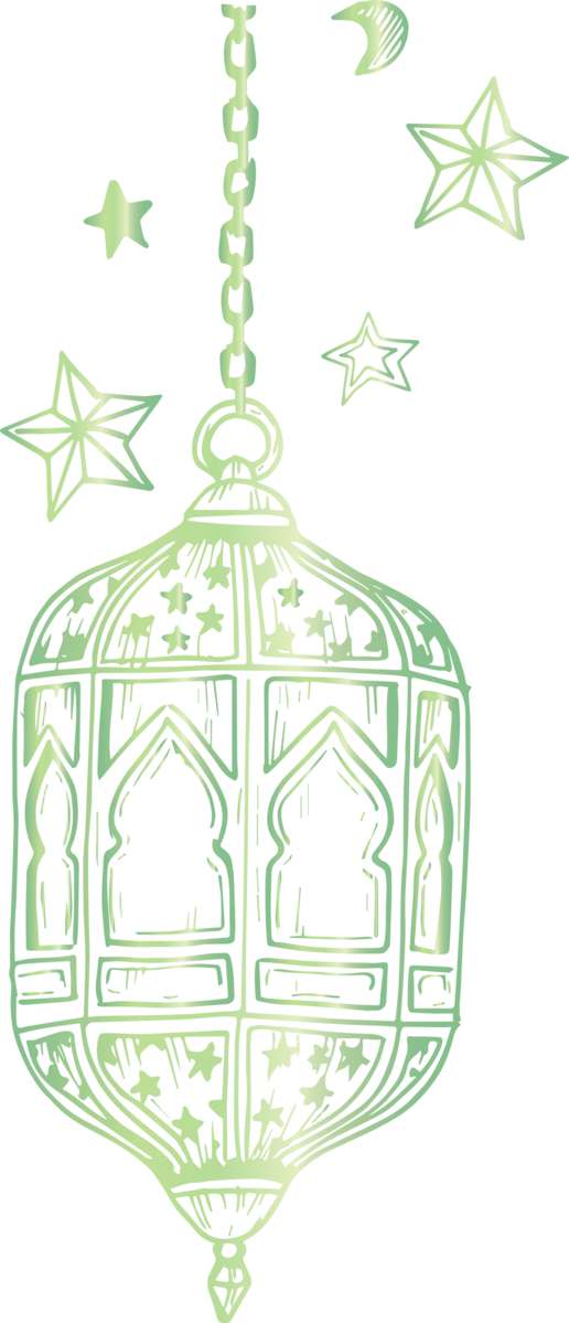 Transparent Ramadan Green Cage for EID Ramadan for Ramadan