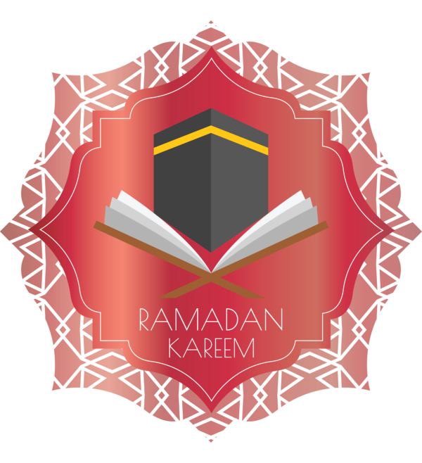 Transparent Ramadan Red Logo Emblem for EID Ramadan for Ramadan