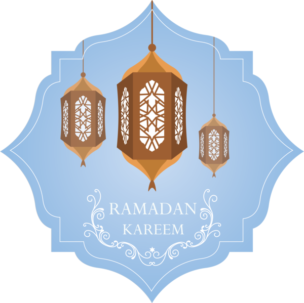 Transparent Ramadan Logo Font Chandelier for EID Ramadan for Ramadan
