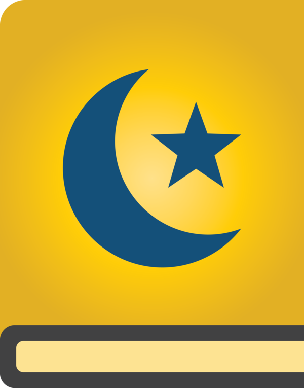 Transparent Ramadan Crescent Yellow Symbol for EID Ramadan for Ramadan
