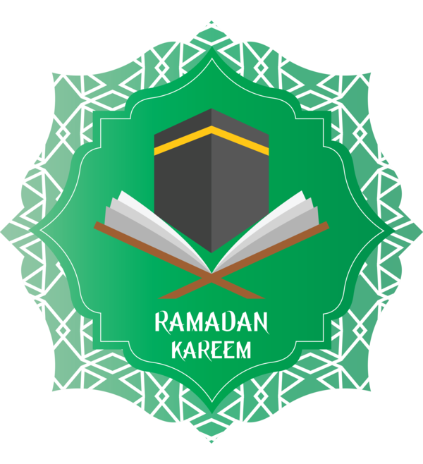 Transparent Ramadan Green Logo Emblem for EID Ramadan for Ramadan