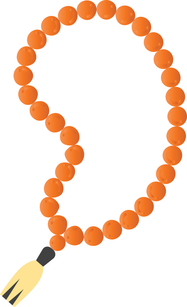 Transparent Ramadan Orange Religious item Prayer beads for EID Ramadan for Ramadan