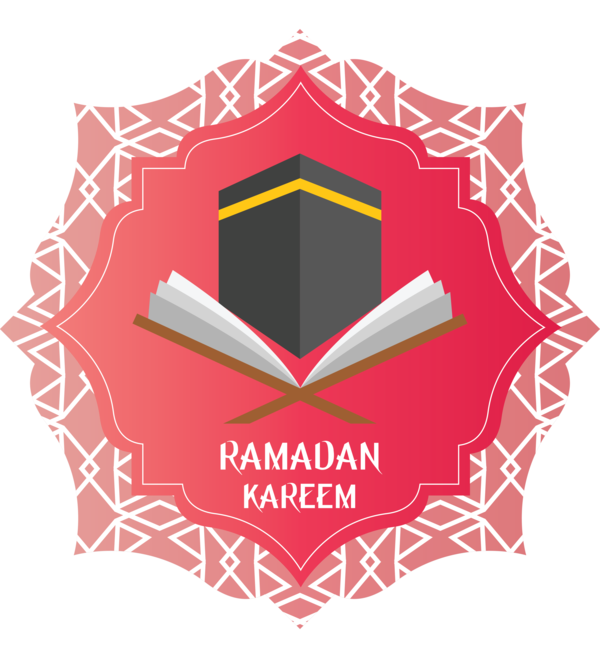 Transparent Ramadan Logo Red Emblem for EID Ramadan for Ramadan