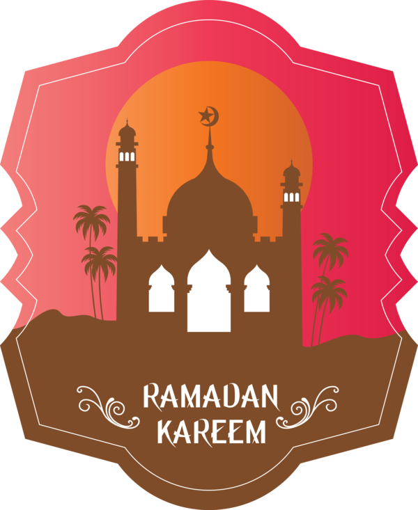 Transparent Ramadan Landmark Logo Label for EID Ramadan for Ramadan