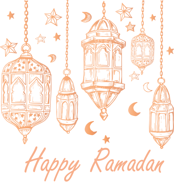 Transparent Ramadan Line Font for EID Ramadan for Ramadan