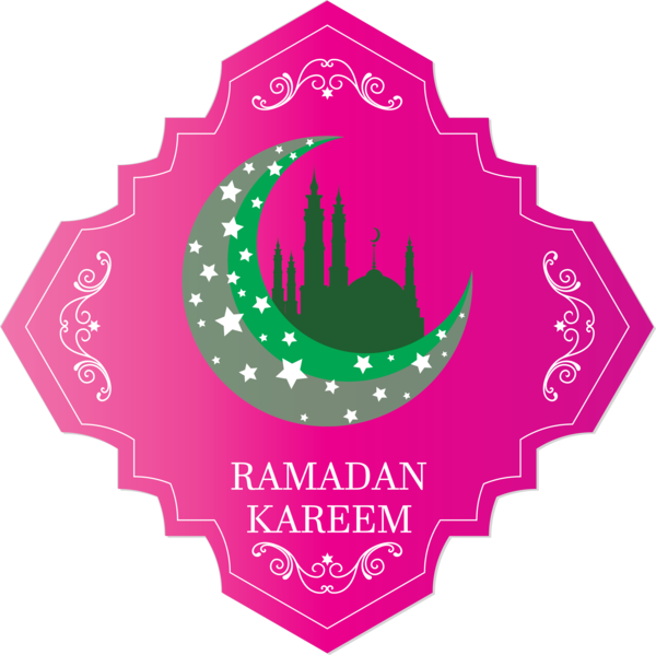 Transparent Ramadan Pink Logo Magenta for EID Ramadan for Ramadan