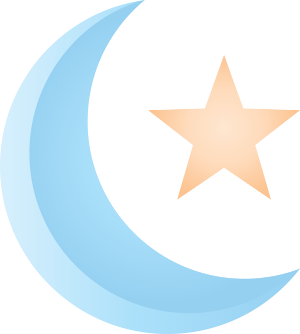 Transparent Ramadan Crescent Star Circle for EID Ramadan for Ramadan