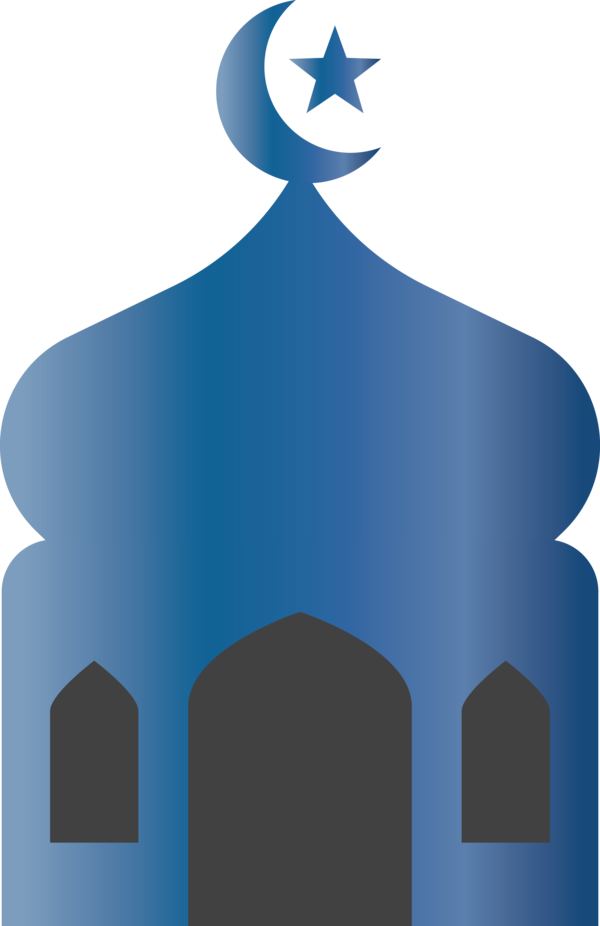 Transparent Ramadan Blue Architecture Logo for EID Ramadan for Ramadan