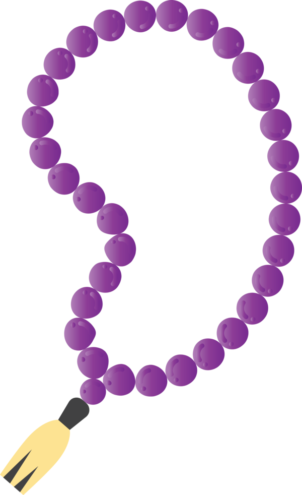 Transparent Ramadan Purple Violet Bead for EID Ramadan for Ramadan