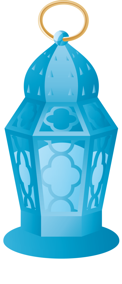 Transparent Ramadan Blue Turquoise Turquoise for Ramadan Lantern for Ramadan