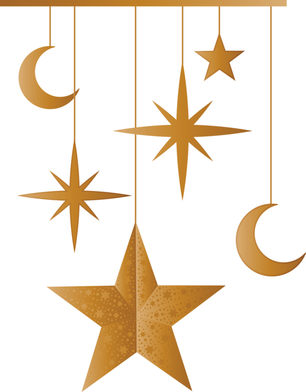 Transparent Ramadan Star for Ramadan Moon for Ramadan