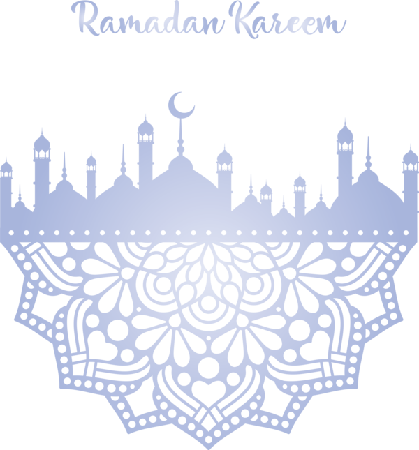 Transparent Ramadan Design Line art City for Mosque for Ramadan