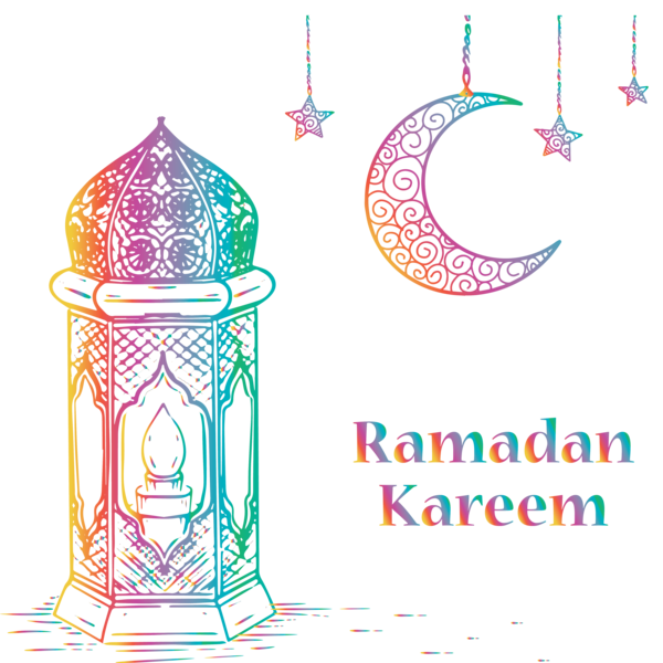 Transparent Ramadan Line Font for Ramadan Lantern for Ramadan
