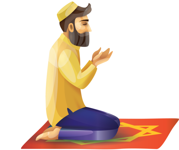 Transparent Ramadan Kneeling Physical fitness Meditation for Dua for Ramadan