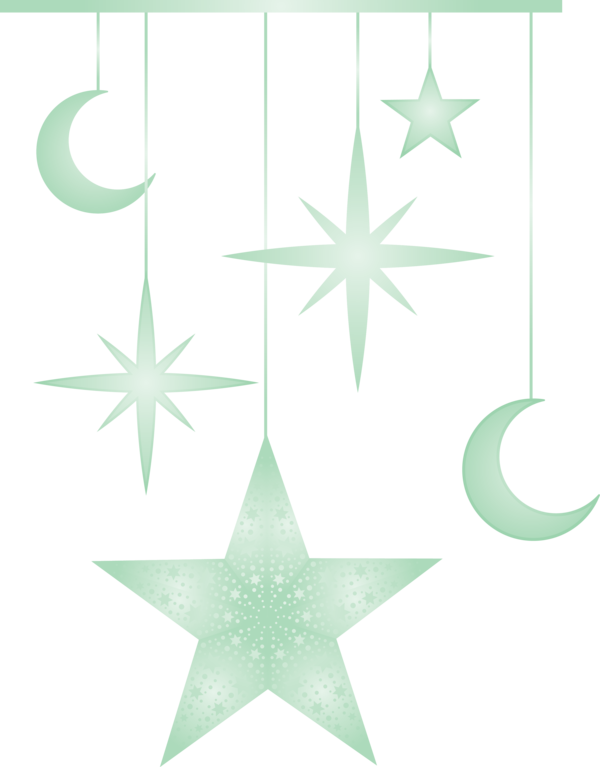 Transparent Ramadan Pattern Star for Ramadan Moon for Ramadan