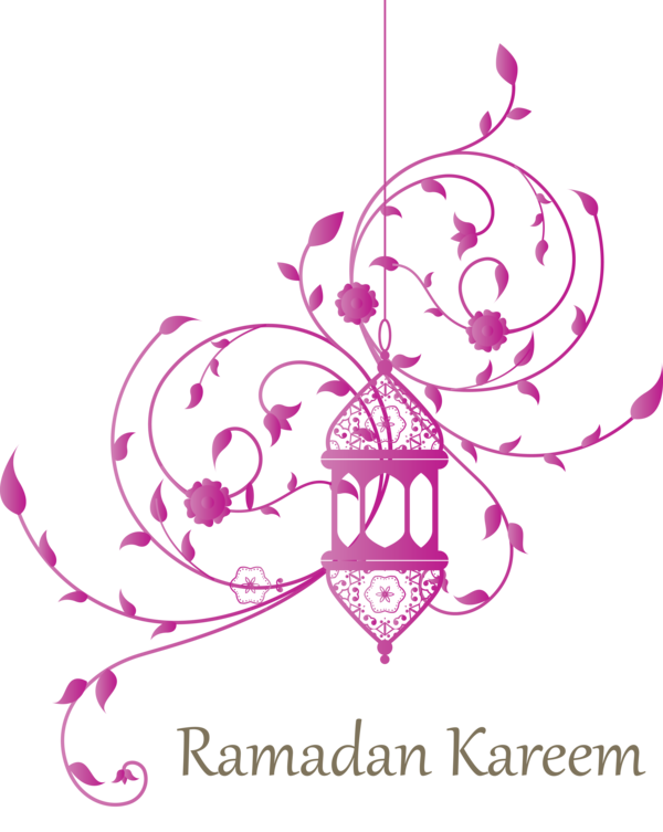 Transparent Ramadan Pink Text Magenta for Ramadan Lantern for Ramadan