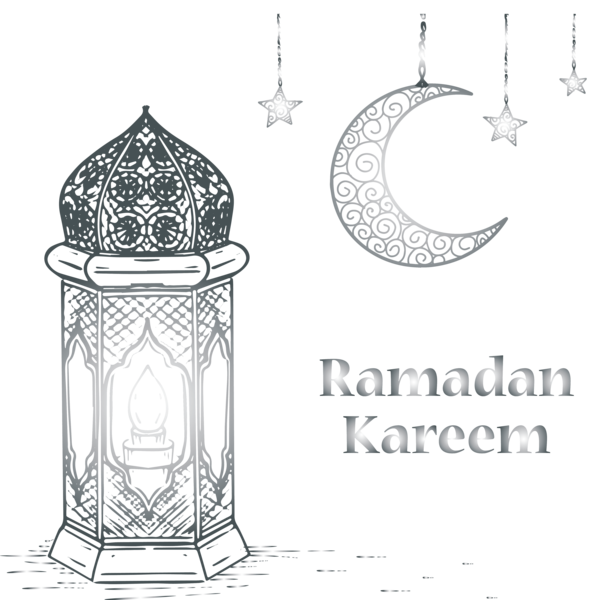 Transparent Ramadan Line art Font Architecture for Ramadan Lantern for Ramadan