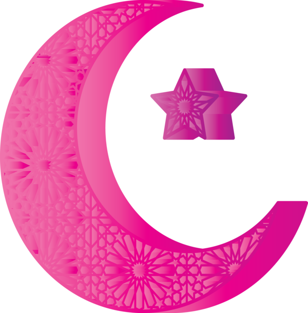 Transparent Ramadan Pink Circle Magenta for Ramadan Moon for Ramadan