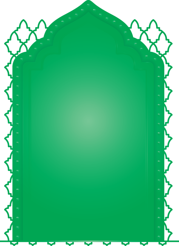 Transparent Ramadan Green Rectangle Emerald for EID Ramadan for Ramadan
