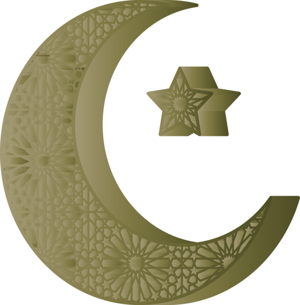 Transparent Ramadan Circle Crescent Symbol for Ramadan Moon for Ramadan