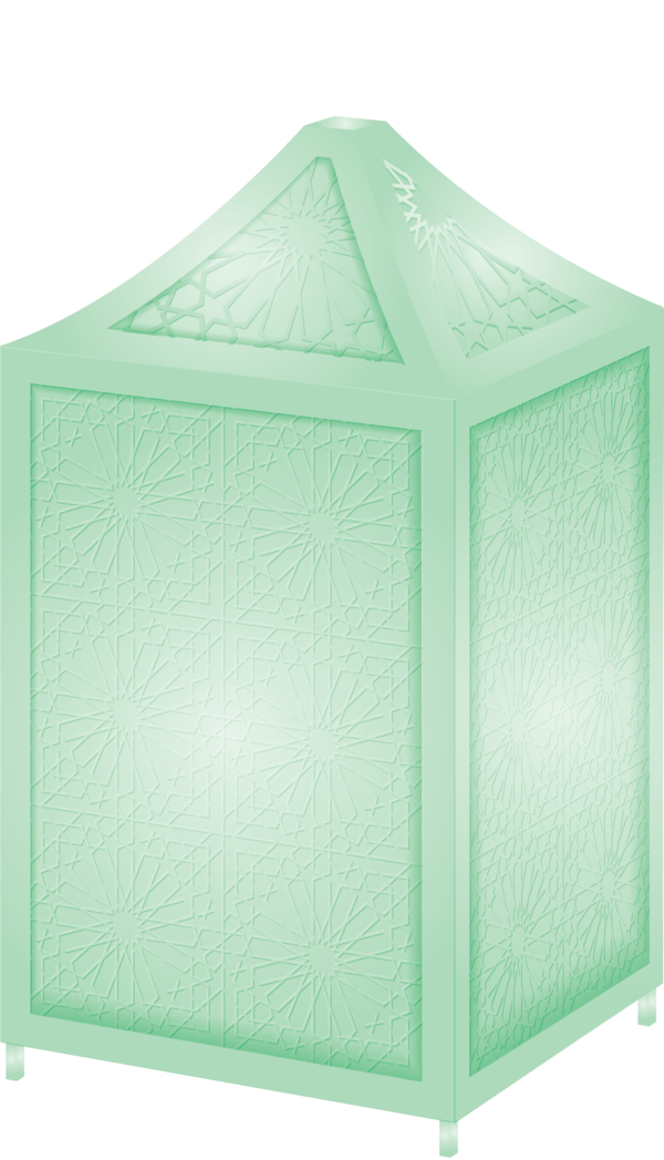 Transparent Ramadan Green Turquoise Tent for Ramadan Lantern for Ramadan