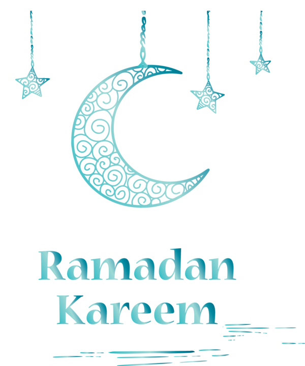 Transparent Ramadan Text Aqua Font for Ramadan Moon for Ramadan