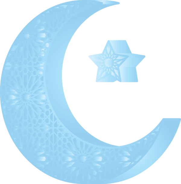 Transparent Ramadan Aqua Turquoise Circle for Ramadan Moon for Ramadan