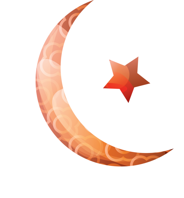 Transparent Ramadan Orange Logo Crescent for Ramadan Moon for Ramadan