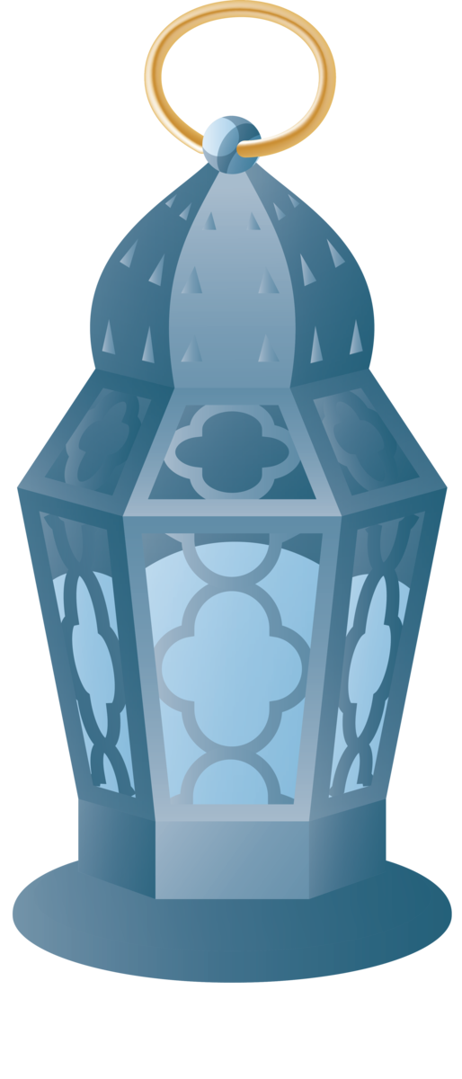 Transparent Ramadan Blue Lantern for Ramadan Lantern for Ramadan