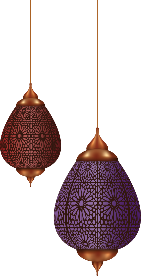 Transparent Ramadan Lighting Light fixture Purple for Ramadan Lantern for Ramadan