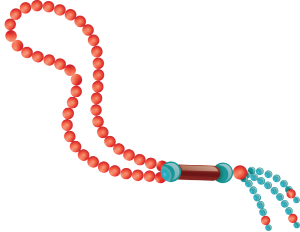 Transparent Ramadan Orange Turquoise Bead for Prayer Beads for Ramadan