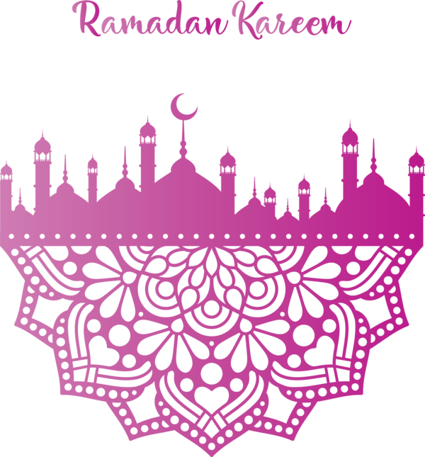 Transparent Ramadan Pink Magenta Purple for Mosque for Ramadan
