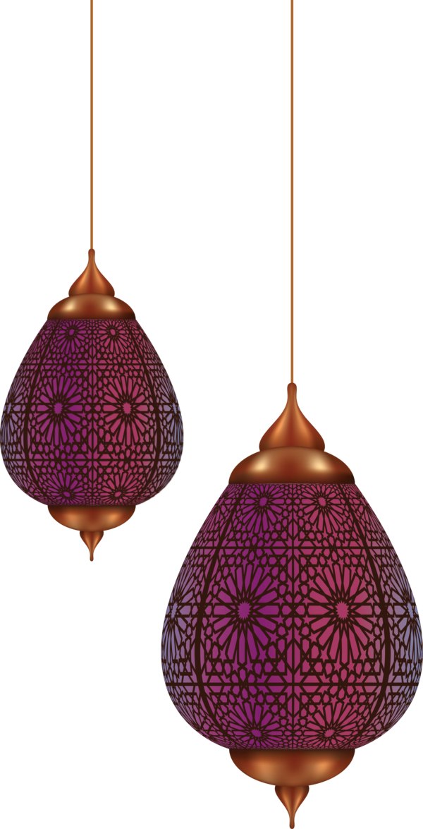 Transparent Ramadan Purple Lighting Violet for Ramadan Lantern for Ramadan
