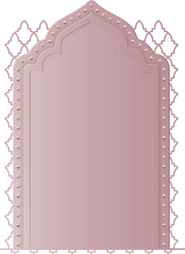 Transparent Ramadan Pink Rectangle Picture frame for EID Ramadan for Ramadan