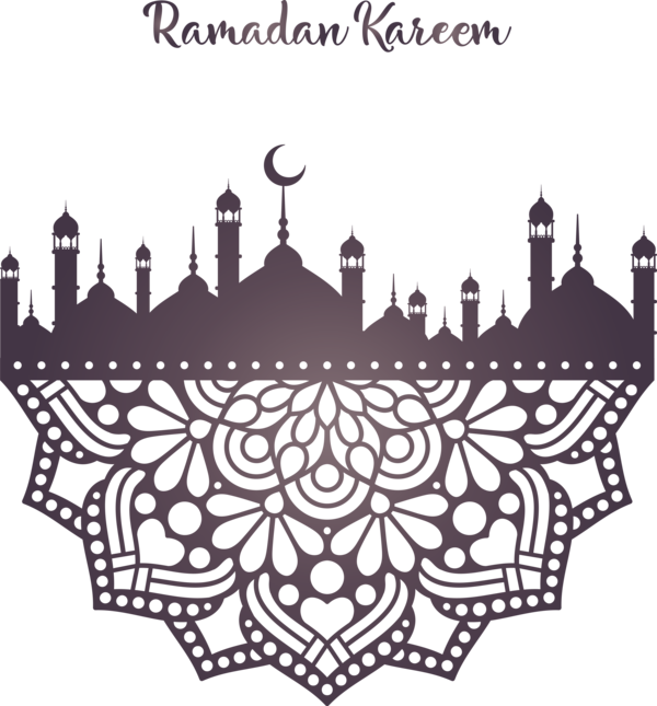 Transparent Ramadan Textile Black-and-white Lace for Mosque for Ramadan