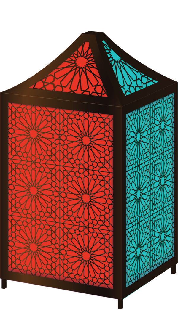 Transparent Ramadan Architecture Triangle Tent for Ramadan Lantern for Ramadan