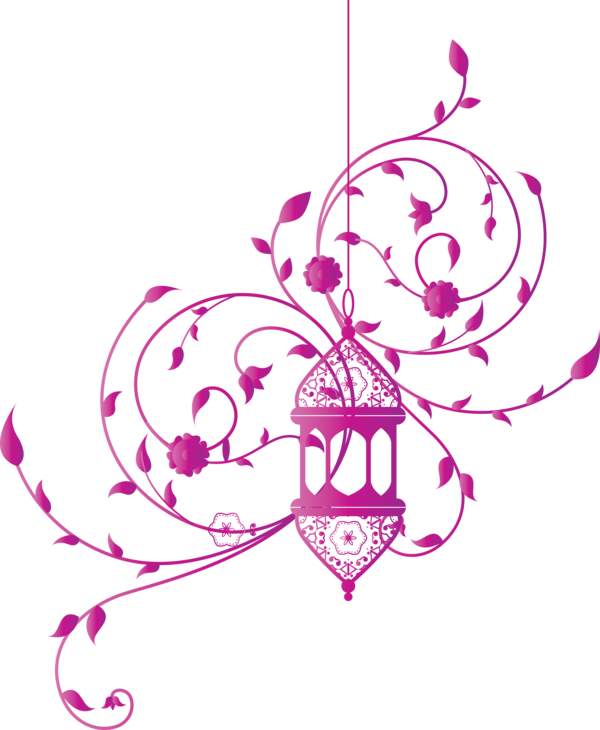 Transparent Ramadan Pink Line art Magenta for Ramadan Lantern for Ramadan