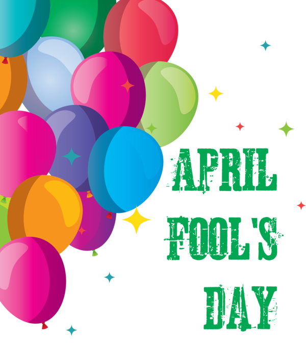 Transparent April Fool's Day Balloon Party supply Text for April Fools for April Fools Day