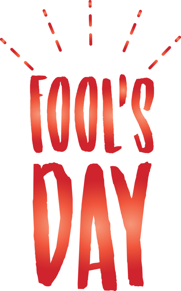 Transparent April Fool's Day Text Font Red for April Fools for April Fools Day