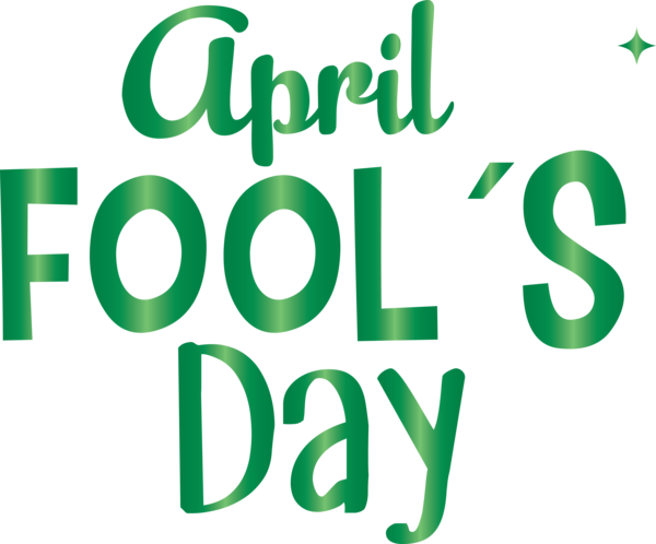 Transparent April Fool's Day Text Green Font for April Fools for April Fools Day