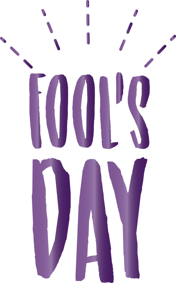 Transparent April Fool's Day Font Violet Purple for April Fools for April Fools Day