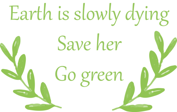 Transparent Earth Day Leaf Plant Text for Happy Earth Day for Earth Day