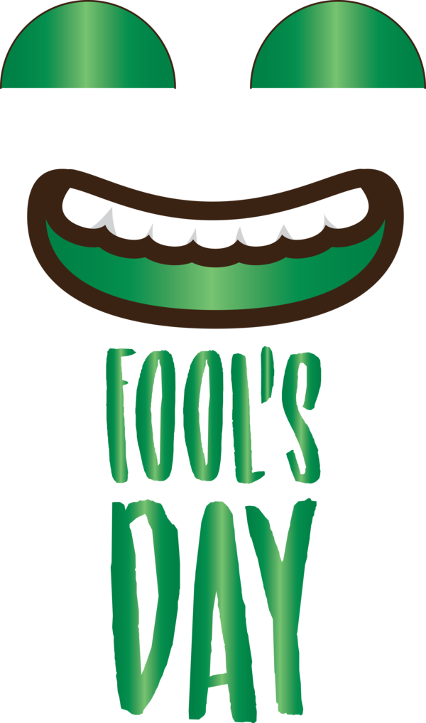 Transparent April Fool's Day Green Logo Font for April Fools for April Fools Day