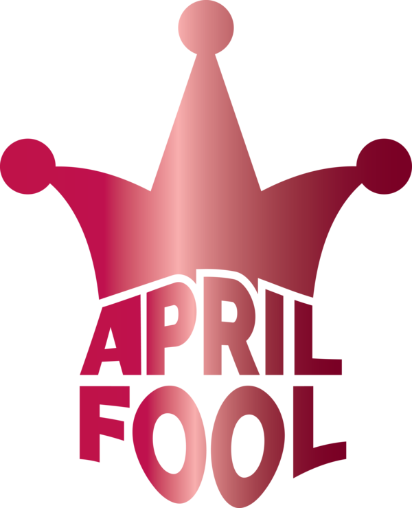 Transparent April Fool's Day Pink Text Logo for April Fools for April Fools Day