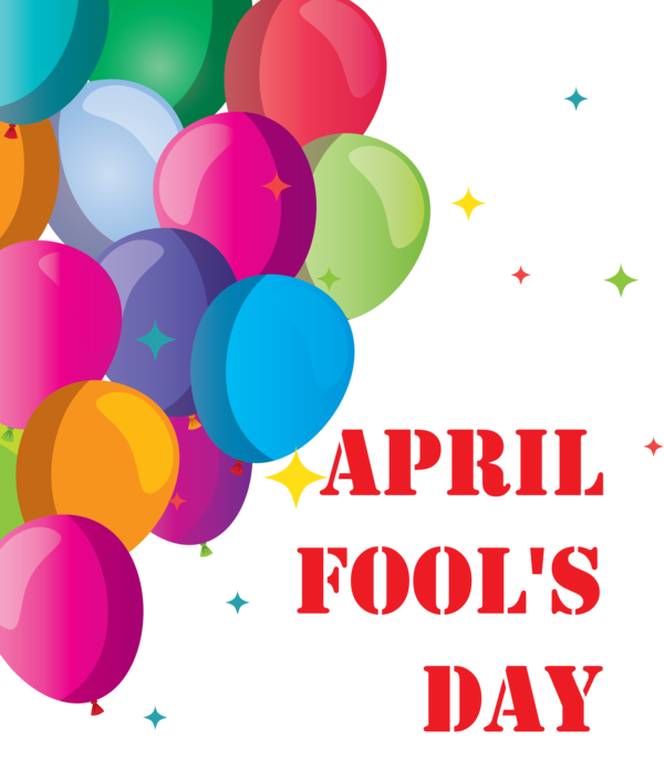 Transparent April Fool's Day Balloon Text Party supply for April Fools for April Fools Day
