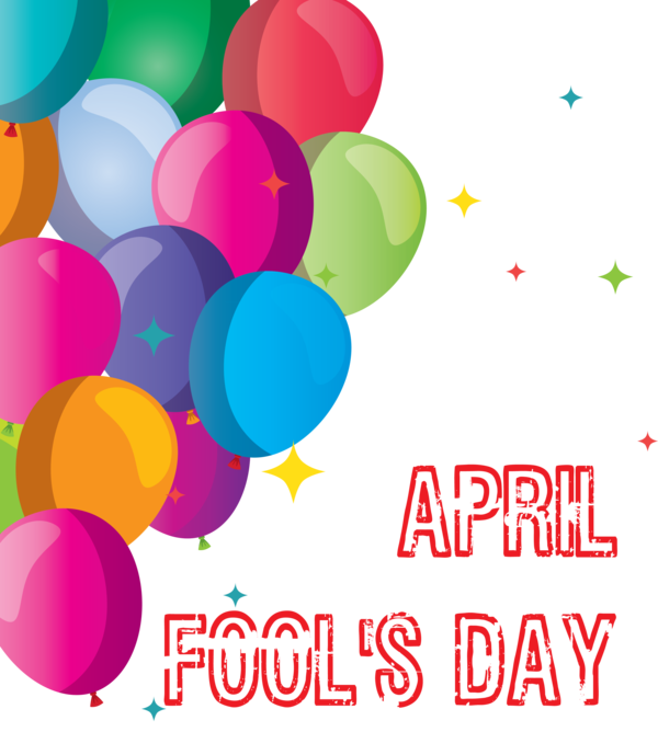 Transparent April Fool's Day Balloon Font Party supply for April Fools for April Fools Day