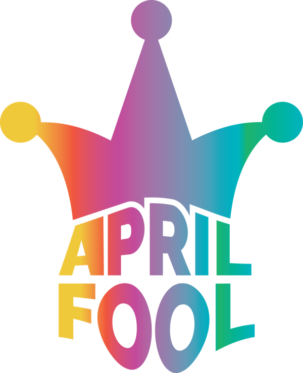 Transparent April Fool's Day Text Logo Line for April Fools for April Fools Day